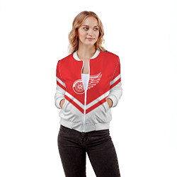 Бомбер женский NHL: Detroit Red Wings, цвет: 3D-белый — фото 2
