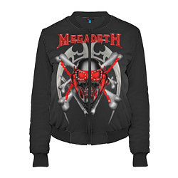 Бомбер женский Megadeth: Blooded Skull, цвет: 3D-черный