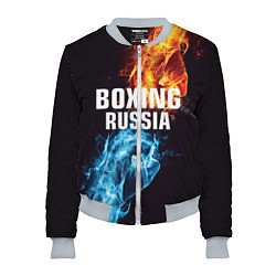 Бомбер женский Boxing Russia, цвет: 3D-меланж