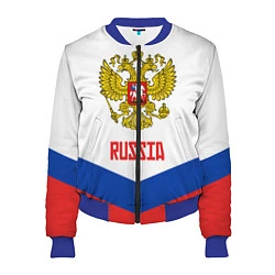 Бомбер женский Russia Hockey Team, цвет: 3D-синий