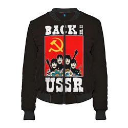 Бомбер женский Back In The USSR, цвет: 3D-черный