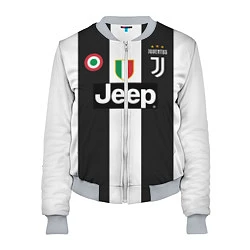Бомбер женский FC Juventus 18-19, цвет: 3D-меланж