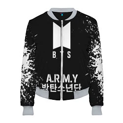 Бомбер женский BTS ARMY, цвет: 3D-меланж