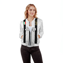 Бомбер женский Juventus home 20-21, цвет: 3D-белый — фото 2