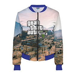 Бомбер женский Grand Theft Auto 5, цвет: 3D-синий