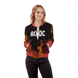 Бомбер женский AC DC, цвет: 3D-красный — фото 2