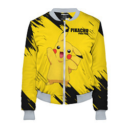 Бомбер женский PIKACHU: PIKA PIKA, цвет: 3D-меланж