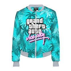 Бомбер женский GTA VICE CITY, цвет: 3D-меланж