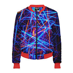 Бомбер женский Neon pattern Fashion 2055, цвет: 3D-красный