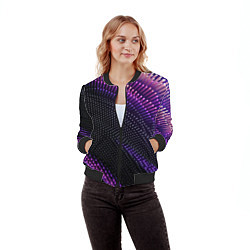 Бомбер женский Vanguard pattern Fashion 2023, цвет: 3D-черный — фото 2