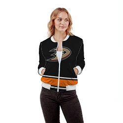 Бомбер женский Anaheim Ducks Selanne, цвет: 3D-белый — фото 2