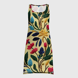 Туника женская Эффект вышивки цветочная поляна, цвет: 3D-принт