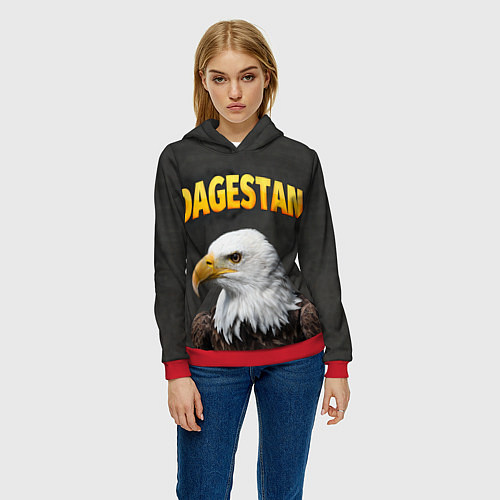 Женская толстовка Dagestan Eagle / 3D-Красный – фото 3