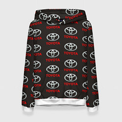 Толстовка-худи женская Toyota, цвет: 3D-белый