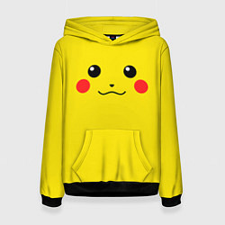 Толстовка-худи женская Happy Pikachu, цвет: 3D-черный