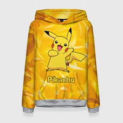 Толстовка-худи женская Pikachu, цвет: 3D-меланж