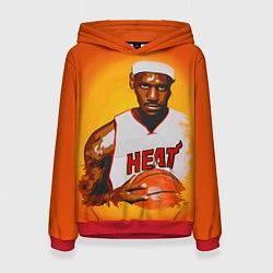 Толстовка-худи женская LeBron James: Heat, цвет: 3D-красный