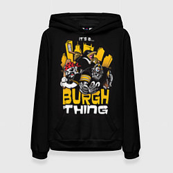 Толстовка-худи женская Burgh Thing, цвет: 3D-черный