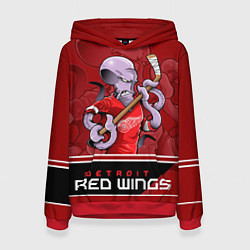Толстовка-худи женская Detroit Red Wings, цвет: 3D-красный