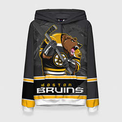 Толстовка-худи женская Boston Bruins, цвет: 3D-белый