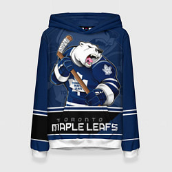 Толстовка-худи женская Toronto Maple Leafs, цвет: 3D-белый