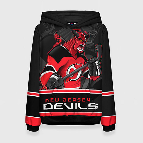 Женская толстовка New Jersey Devils / 3D-Черный – фото 1