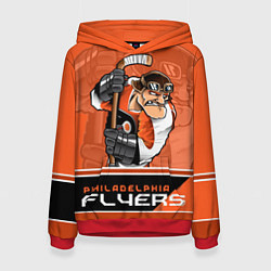 Толстовка-худи женская Philadelphia Flyers, цвет: 3D-красный