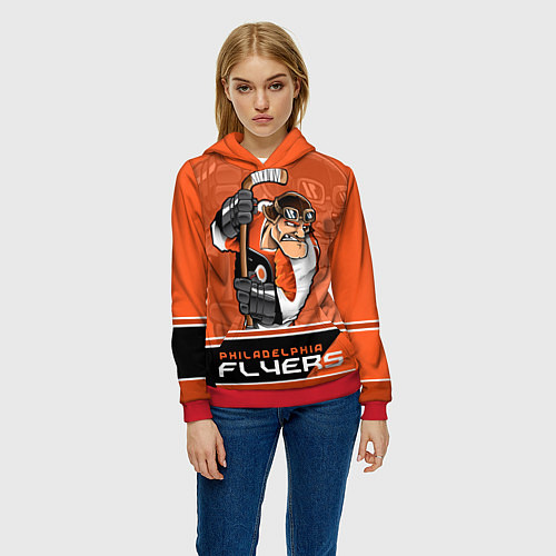 Женская толстовка Philadelphia Flyers / 3D-Красный – фото 3