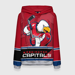 Толстовка-худи женская Washington Capitals, цвет: 3D-меланж