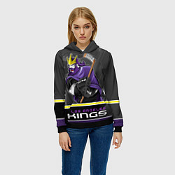 Толстовка-худи женская Los Angeles Kings, цвет: 3D-черный — фото 2