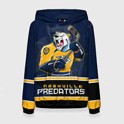 Толстовка-худи женская Nashville Predators, цвет: 3D-черный