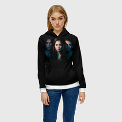Толстовка-худи женская Vampire Trio, цвет: 3D-белый — фото 2