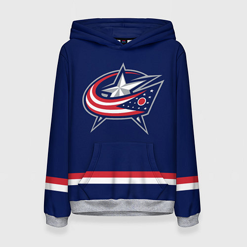 Женская толстовка Columbus Blue Jackets / 3D-Меланж – фото 1