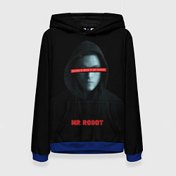 Толстовка-худи женская Mr Robot, цвет: 3D-синий