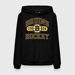 Толстовка-худи женская Boston Bruins: Est.1924, цвет: 3D-черный