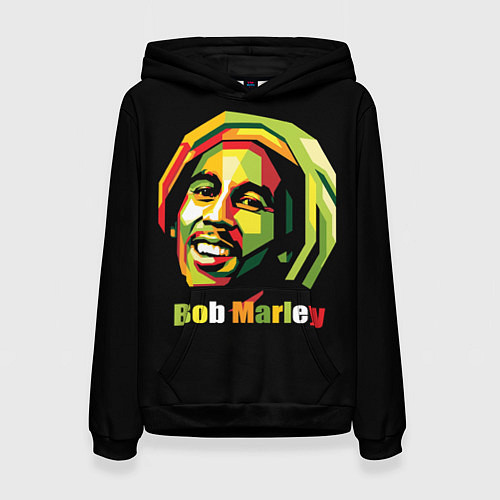 Женская толстовка Bob Marley Smile / 3D-Черный – фото 1