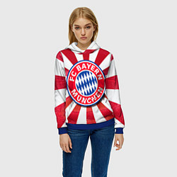 Толстовка-худи женская FC Bayern, цвет: 3D-синий — фото 2