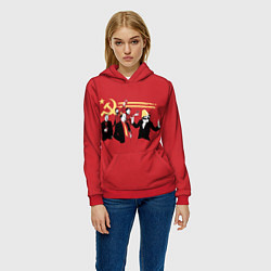 Толстовка-худи женская Back in the USSR, цвет: 3D-красный — фото 2