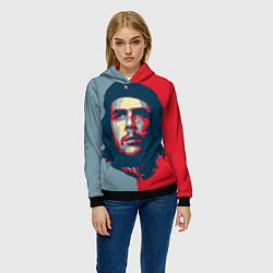 Толстовка-худи женская Che Guevara, цвет: 3D-черный — фото 2