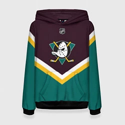 Толстовка-худи женская NHL: Anaheim Ducks, цвет: 3D-черный