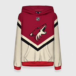 Толстовка-худи женская NHL: Arizona Coyotes, цвет: 3D-красный
