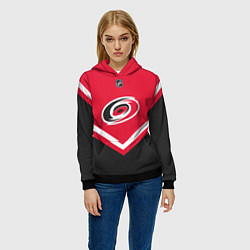 Толстовка-худи женская NHL: Carolina Hurricanes, цвет: 3D-черный — фото 2