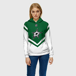 Толстовка-худи женская NHL: Dallas Stars, цвет: 3D-белый — фото 2