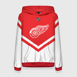 Толстовка-худи женская NHL: Detroit Red Wings, цвет: 3D-красный