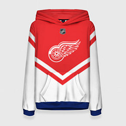 Толстовка-худи женская NHL: Detroit Red Wings, цвет: 3D-синий