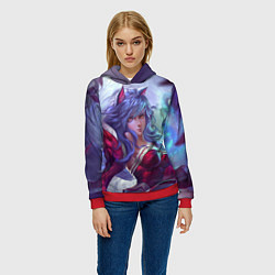 Толстовка-худи женская Red Dress, цвет: 3D-красный — фото 2