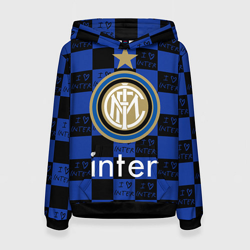 Женская толстовка Милан - Интер ФК / 3D-Черный – фото 1
