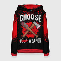 Толстовка-худи женская Choose Your Weapon, цвет: 3D-красный
