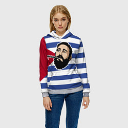 Толстовка-худи женская Fidel Castro, цвет: 3D-меланж — фото 2