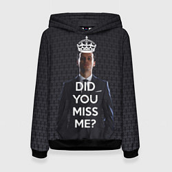 Толстовка-худи женская Keep Calm & Did You Miss Me?, цвет: 3D-черный